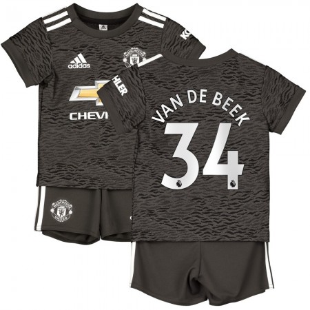 Billiga Fotbollströjor Manchester United Donny Van De Beek 34 Barn Borta tröja 2020/21 Kortärmad
